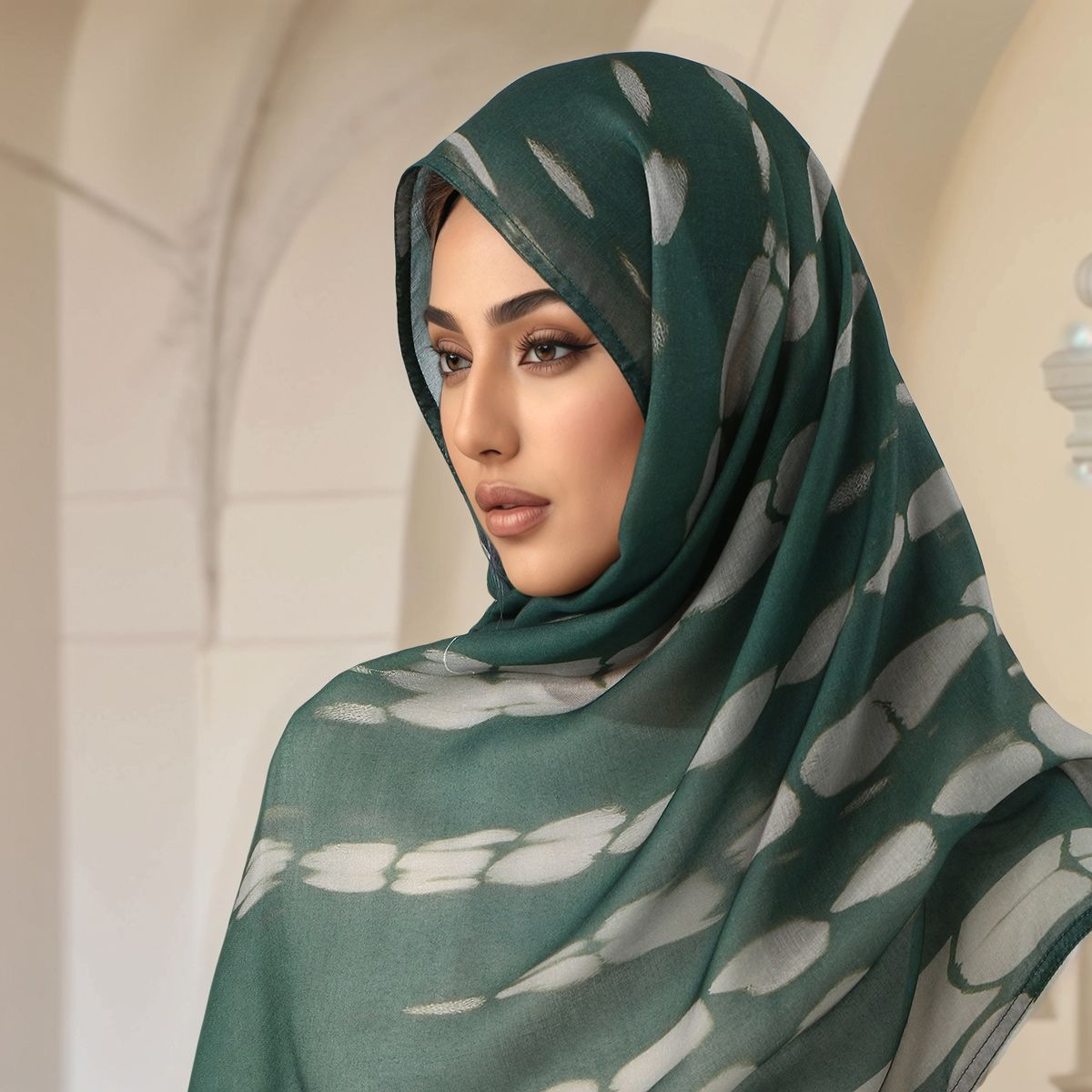 Women Fashion Malaysia - ผ้าคลุมศีรษะฮิญาบเรยอนพิมพ์ลายใหม่สำหรับผู้หญิงมุสลิม ฮิญาบมาเลเซีย ผ้าคลุมยาว ผ้าคลุมไหล่ อิสลาม ผ้าโพกหัว