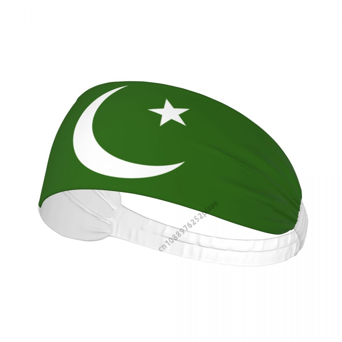 Women Fashion Pakistan - ธงชาติปากีสถาน ผ้าคาดผมยางยืดสำหรับผู้ชายและผู้หญิง สำหรับโยคะ กีฬา ฟิตเนส ออกกำลังกาย