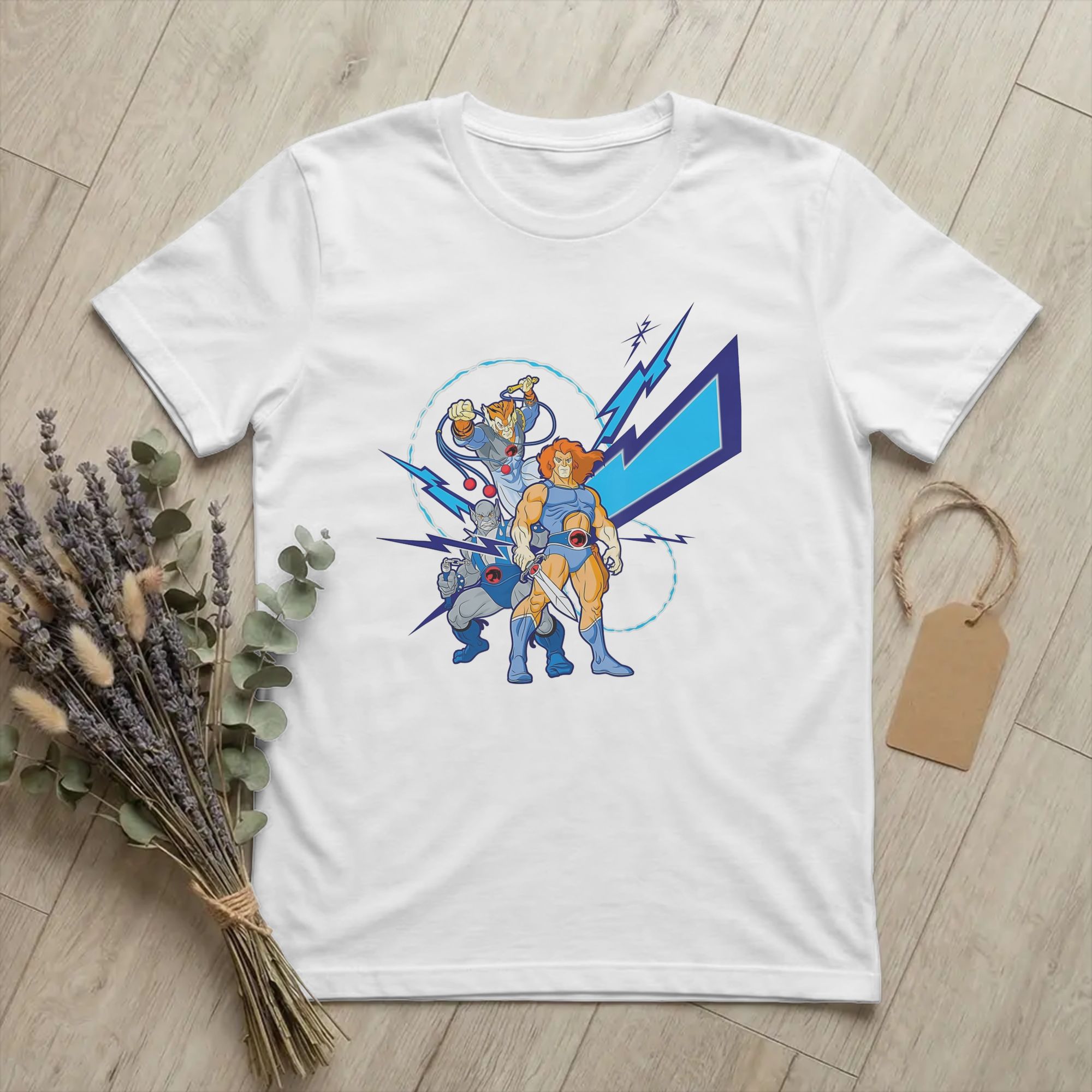 Women'S Fashion From The 80S - เสื้อยืดลายการ์ตูนสตรีทแวร์สุดเท่ห์สไตล์ยุค 80 สำหรับผู้ชายและผู้หญิง คอกลม แขนสั้น ลายธันเดอร์แคทส์