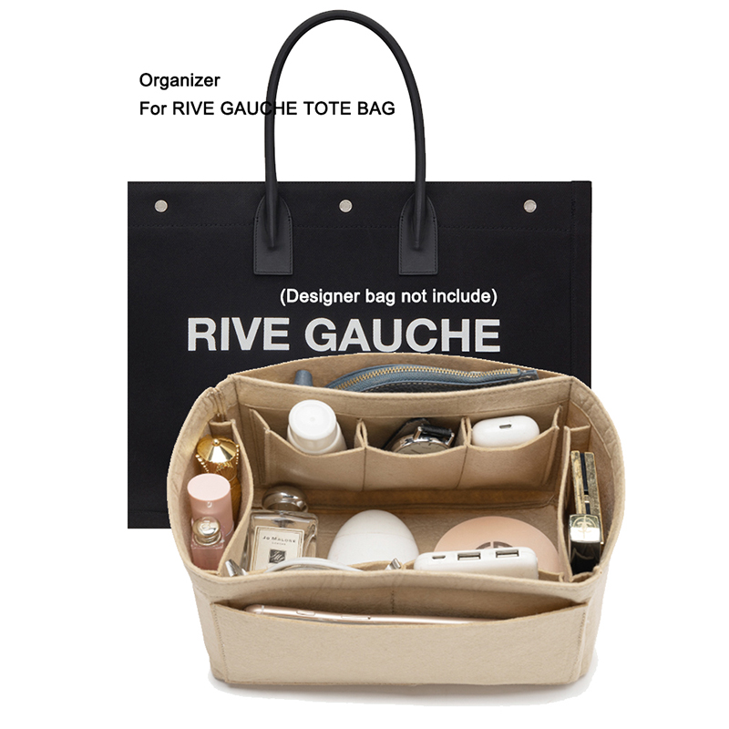 Women'S Ysl Fashion - ตัวจัดระเบียบกระเป๋าที่เหมาะสำหรับกระเป๋า RIVE GAUCHE TOTE พร้อมช่องใส่ของขนาดใหญ่, กระเป๋าเก็บเครื่องสำอาง,
