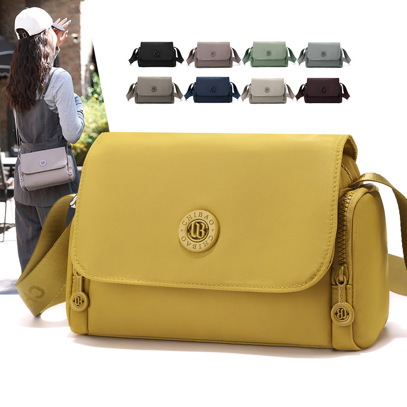Crossbody Bag Women - กระเป๋าไนลอนกันน้ำแบบใหม่, กระเป๋าสะพายข้างทรงสี่เหลี่ยมสุดอินเทรนด์, กระเป๋าสะพายไหล่ผู้หญิงมีสไตล์สำหรับการช้อปปิ้งแบบสบายๆ