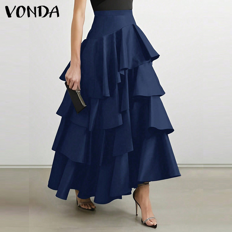 กระโปรงยาวทรงเอวสูง VONDA ไซส์ - Women'S Fashion Layering บทวิจารณ์และราคา