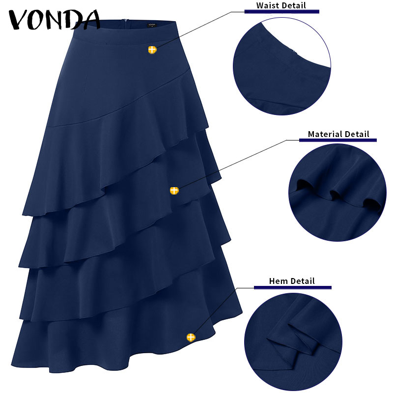 กระโปรงยาวทรงเอวสูง VONDA ไซส์ - Women'S Fashion Layering บทวิจารณ์และราคา