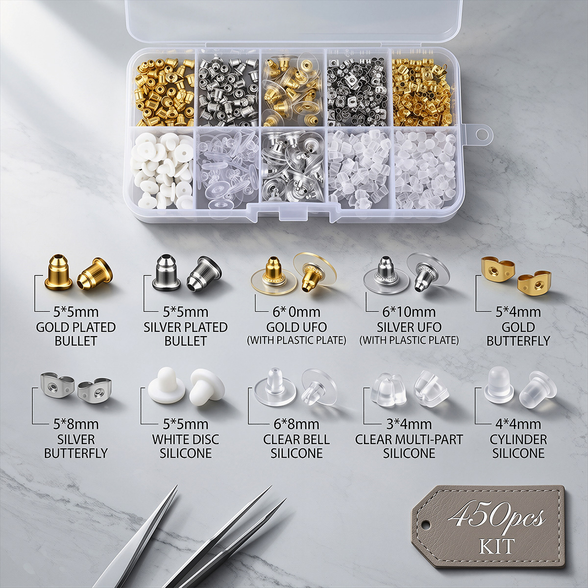 450 ชิ้น จุกปิดต่างหูซิลิโคนแล - Women'S Fashion Earrings บทวิจารณ์และราคา