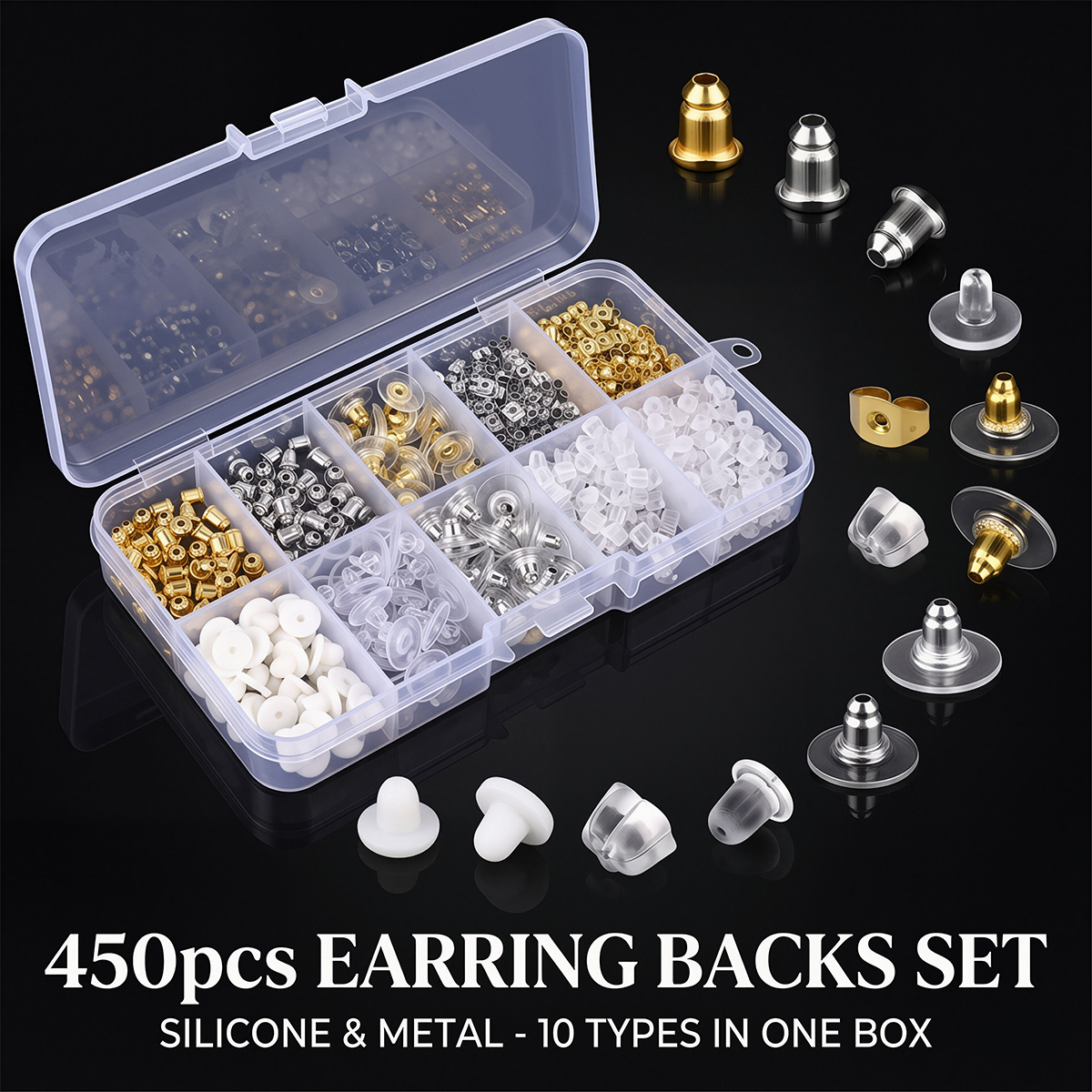 450 ชิ้น จุกปิดต่างหูซิลิโคนแล - Women'S Fashion Earrings บทวิจารณ์และราคา