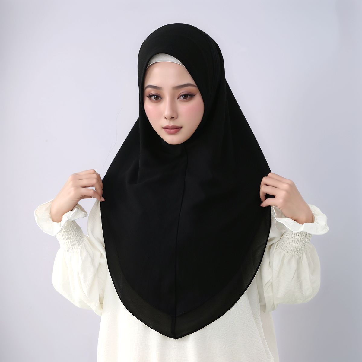 ผ้าคลุมศีรษะสำเร็จรูปแบบสองชั้ - Women'S Fashion Layering บทวิจารณ์และราคา