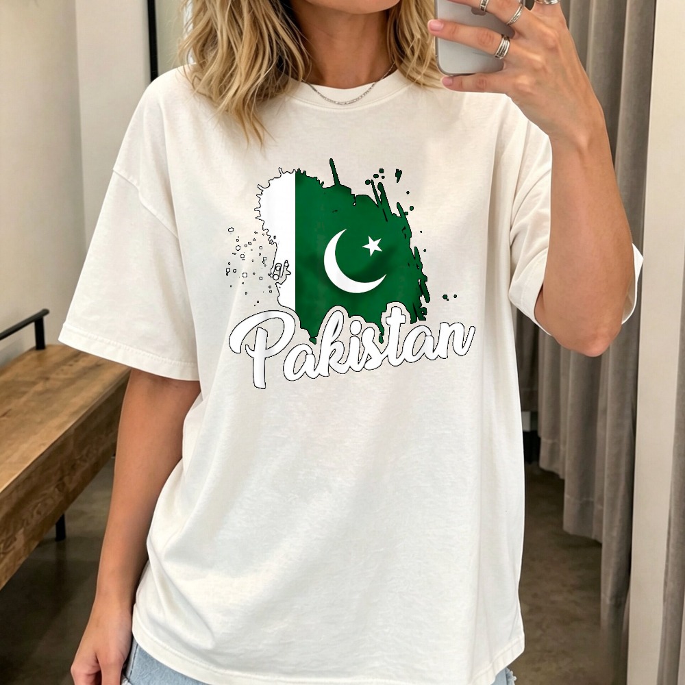 เสื้อยืดพิมพ์ลายธงชาติปากีสถาน - Women Fashion Pakistan บทวิจารณ์และราคา
