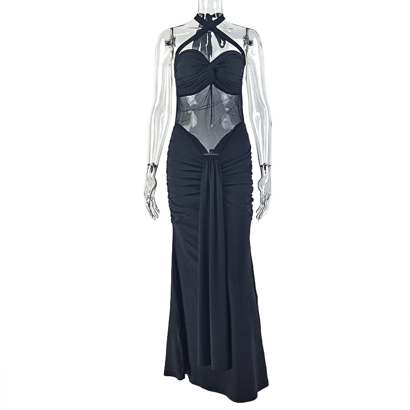 เดรสทรงบอดี้คอนแบบผูกคอ เปิดหล - Bodycon Dress Women บทวิจารณ์และราคา