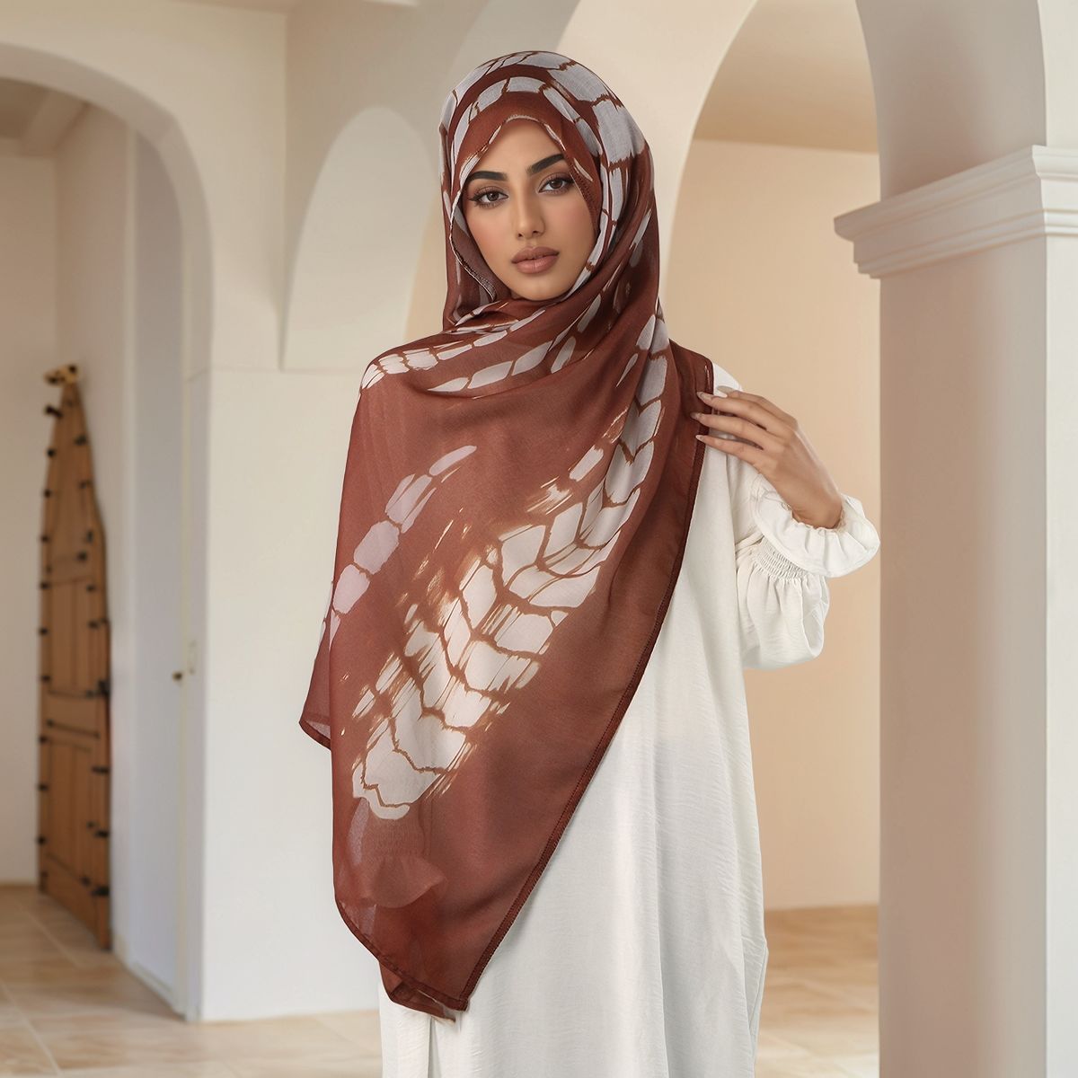 ผ้าคลุมศีรษะฮิญาบเรยอนพิมพ์ลาย - Women Fashion Malaysia บทวิจารณ์และราคา