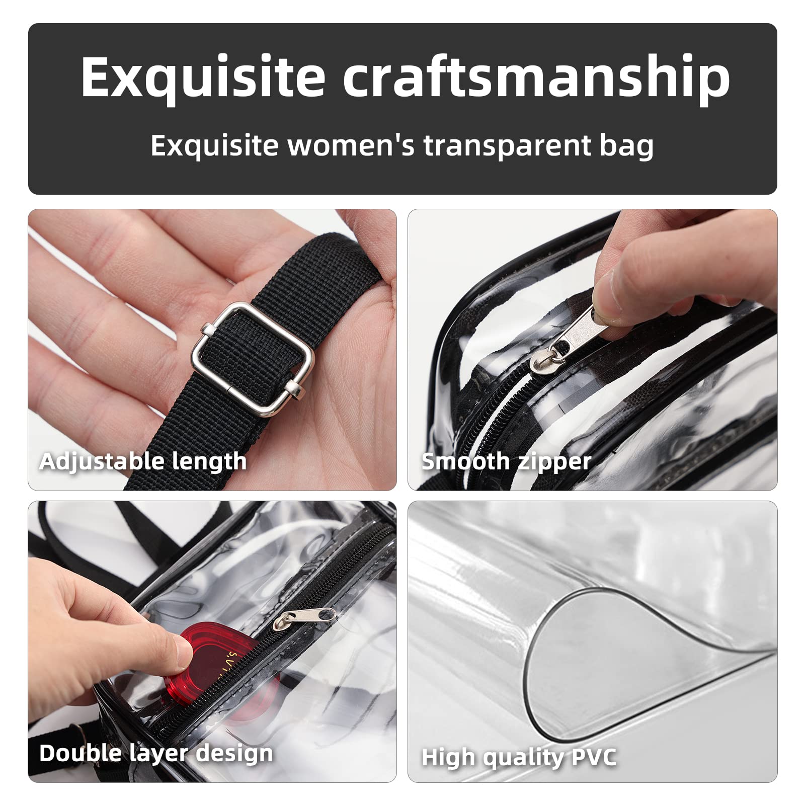 กระเป๋าสะพายข้างใสสำหรับผู้หญิ - Crossbody Bag Women บทวิจารณ์และราคา