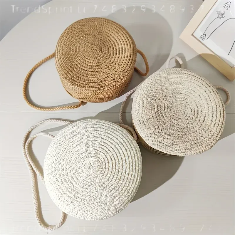 กระเป๋าสะพายข้างทรงกลมสานจากหว - Crossbody Bag Women บทวิจารณ์และราคา