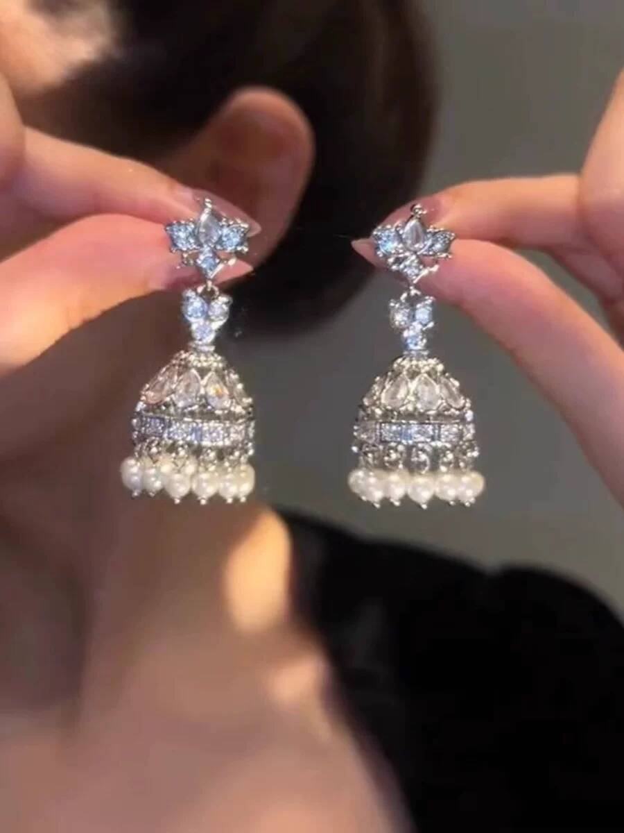 ต่างหูกรงนกสไตล์อินเดียสุดหรูห - Women'S Fashion Earrings บทวิจารณ์และราคา